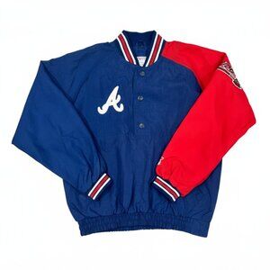 Vintage Atlanta Brave Starter Windbreaker Quarter Button Jacket